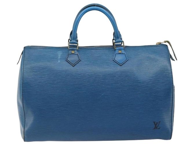 LOUIS VUITTON Epi Speedy 35 Hand Bag Toledo Blue M42995 LV - vista 2