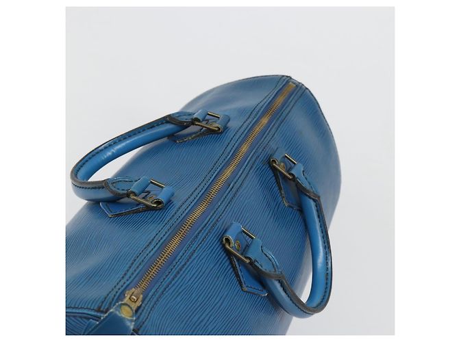 LOUIS VUITTON Epi Speedy 35 Hand Bag Toledo Blue M42995 LV - vista 6
