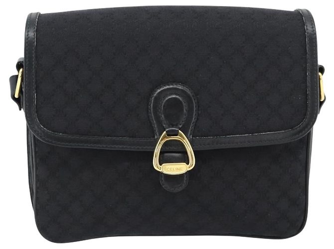Céline CELINE Macadam Canvas Shoulder Bag Black Gold - vista 13