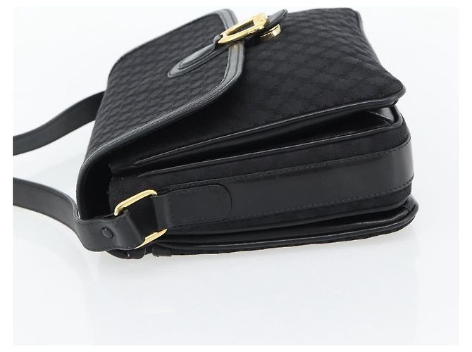 Céline CELINE Macadam Canvas Shoulder Bag Black Gold - vista 3