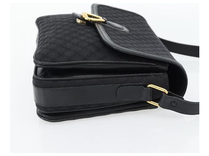 Céline CELINE Macadam Canvas Shoulder Bag Black Gold - vista 4