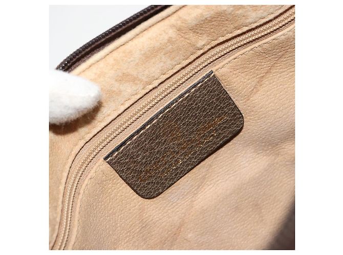 GUCCI GG Supreme Web Sherry Line Bag PVC Beige Gold 10 01 3840 - vista 19