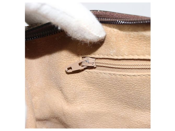 GUCCI GG Supreme Web Sherry Line Bag PVC Beige Gold 10 01 3840 - vista 22