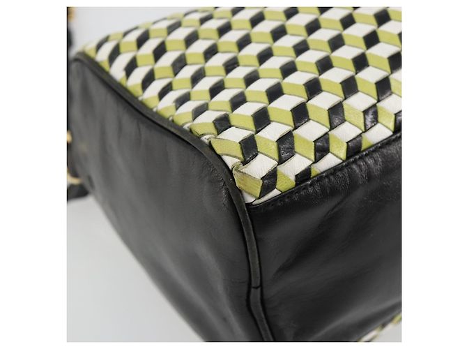 PRADA Shoulder Bag Leather Yellow Gold - vista 15