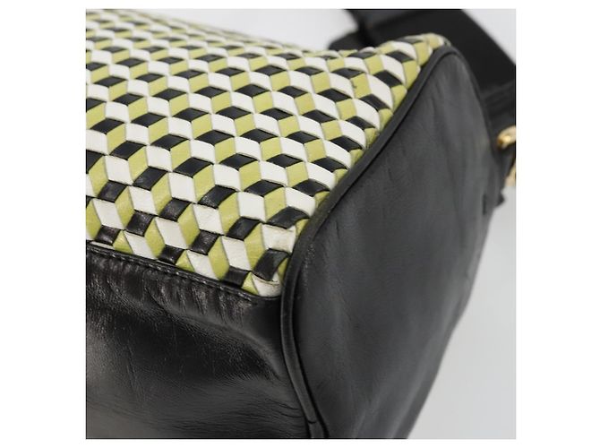 PRADA Shoulder Bag Leather Yellow Gold - vista 16