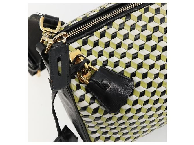 PRADA Shoulder Bag Leather Yellow Gold - vista 20