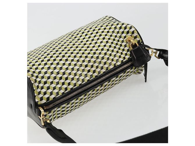 PRADA Shoulder Bag Leather Yellow Gold - vista 6