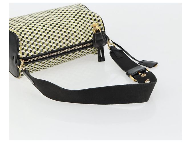 PRADA Shoulder Bag Leather Yellow Gold - vista 7