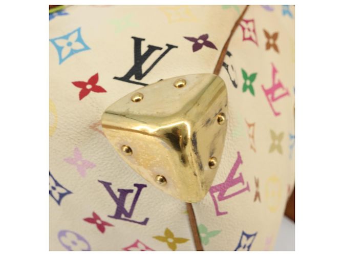 LOUIS VUITTON Monogram Multicolor Speedy 30 Tasche Weiß M92643 LV - Ansicht 15