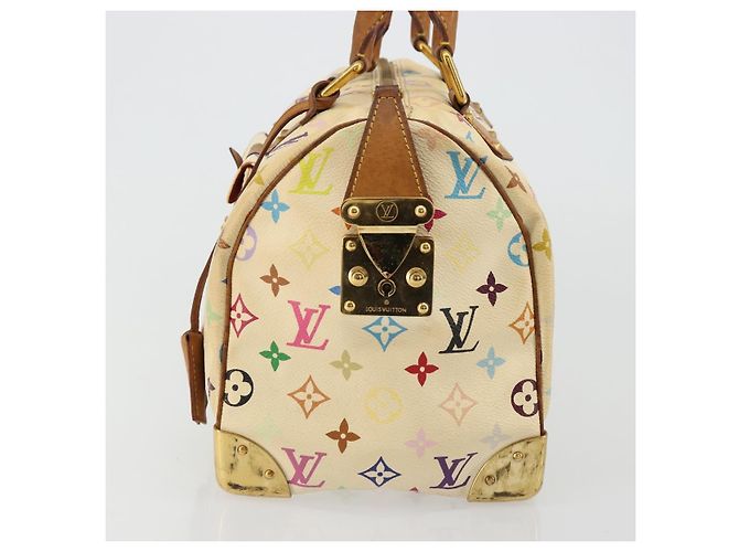 LOUIS VUITTON Monogram Multicolor Speedy 30 Tasche Weiß M92643 LV - Ansicht 4