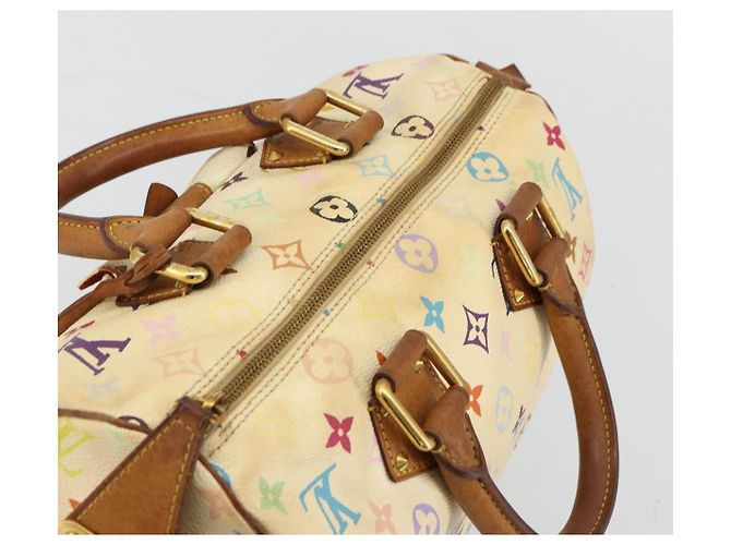 LOUIS VUITTON Monogram Multicolor Speedy 30 Tasche Weiß M92643 LV - Ansicht 6