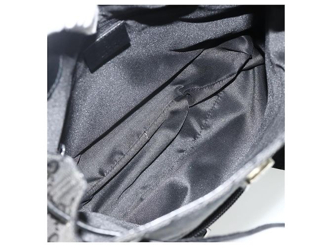 GUCCI GG Canvas Backpack Black Silver 003 0242 - vista 11