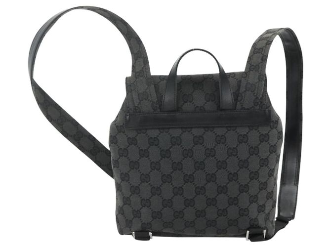GUCCI GG Canvas Backpack Black Silver 003 0242 - vista 2