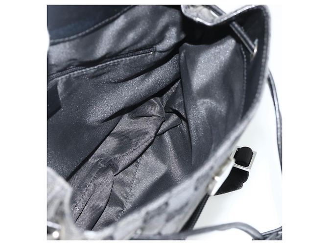 GUCCI GG Canvas Backpack Black Silver 003 0242 - vista 20