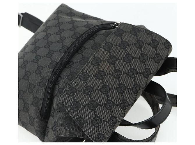 GUCCI GG Canvas Backpack Black Silver 003 0242 - vista 6