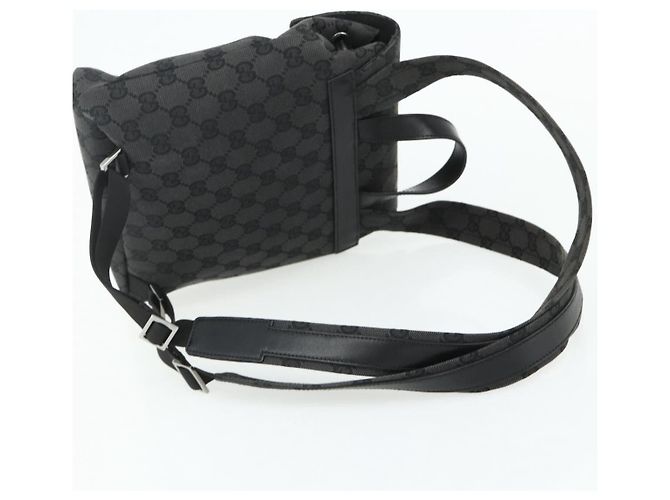 GUCCI GG Canvas Backpack Black Silver 003 0242 - vista 9