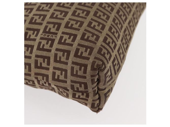 FENDI Zucchino Canvas Hand Bag Beige Silver - vista 10