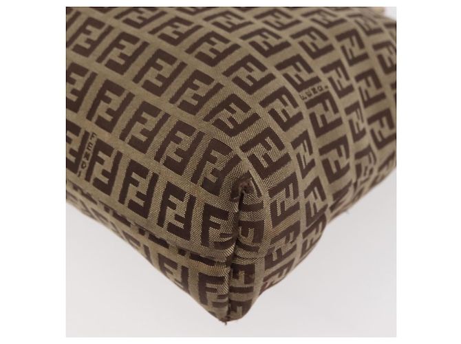 FENDI Zucchino Canvas Hand Bag Beige Silver - vista 11