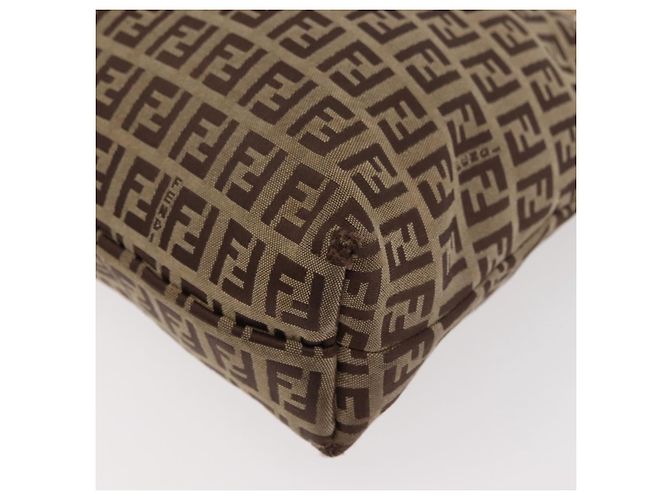 FENDI Zucchino Canvas Hand Bag Beige Silver - vista 13