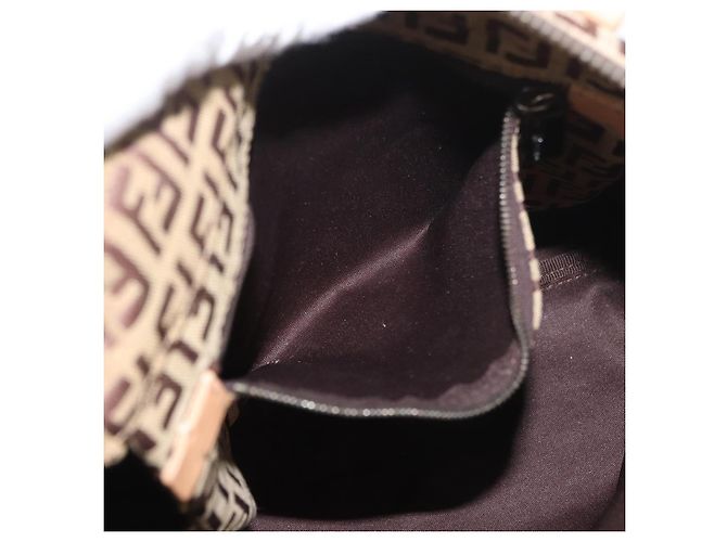 FENDI Zucchino Canvas Hand Bag Beige Silver - vista 20