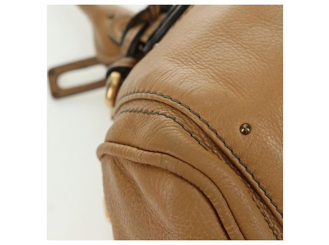 Chloé Chloe Paddington Hand Bag Leather Beige Gold Silver - vista 10