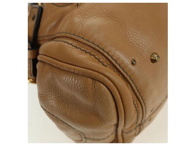 Chloé Chloe Paddington Hand Bag Leather Beige Gold Silver - vista 12