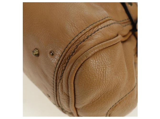 Chloé Chloe Paddington Hand Bag Leather Beige Gold Silver - vista 13