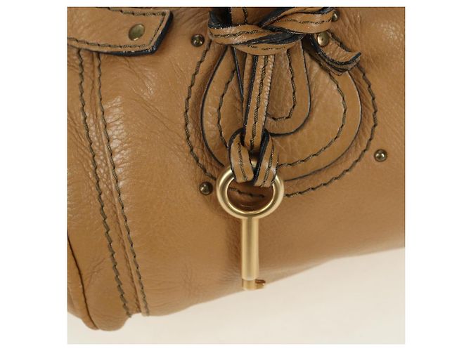 Chloé Chloe Paddington Hand Bag Leather Beige Gold Silver - vista 15