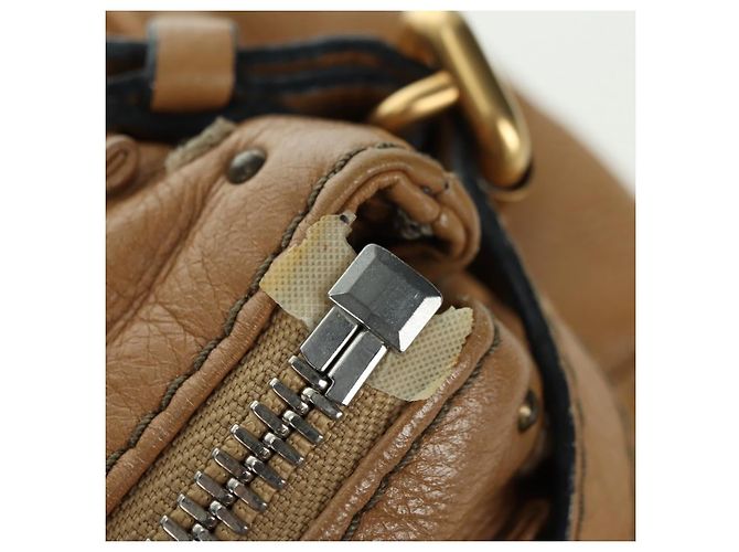 Chloé Chloe Paddington Hand Bag Leather Beige Gold Silver - vista 17