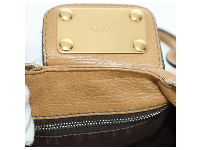 Chloé Chloe Paddington Hand Bag Leather Beige Gold Silver - vista 18