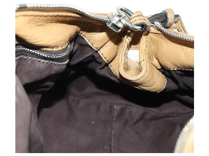 Chloé Chloe Paddington Hand Bag Leather Beige Gold Silver - vista 20