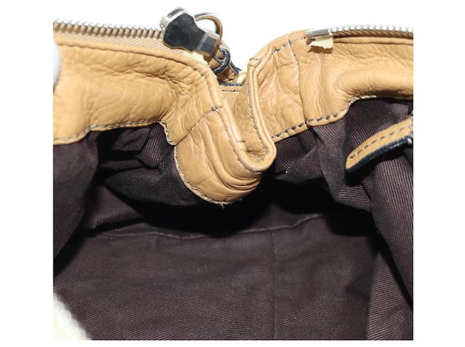 Chloé Chloe Paddington Hand Bag Leather Beige Gold Silver - vista 21