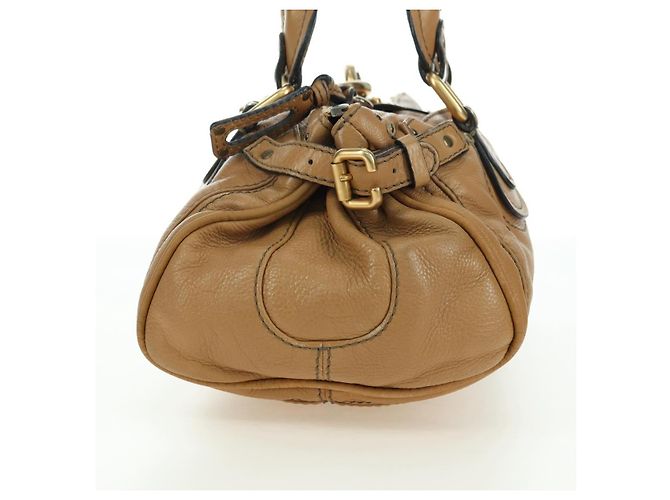 Chloé Chloe Paddington Hand Bag Leather Beige Gold Silver - vista 4