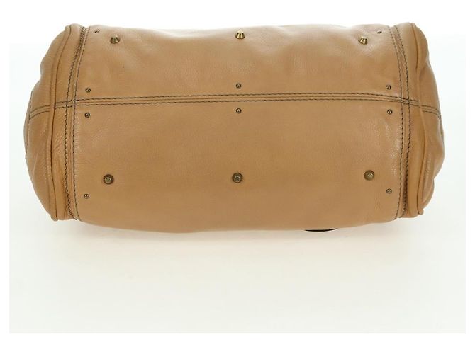 Chloé Chloe Paddington Hand Bag Leather Beige Gold Silver - vista 9