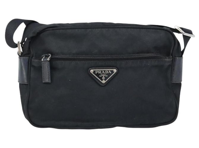 PRADA Schultertasche Nylon Black Silver - Ansicht 13