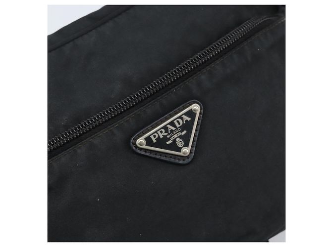 PRADA Schultertasche Nylon Black Silver - Ansicht 17