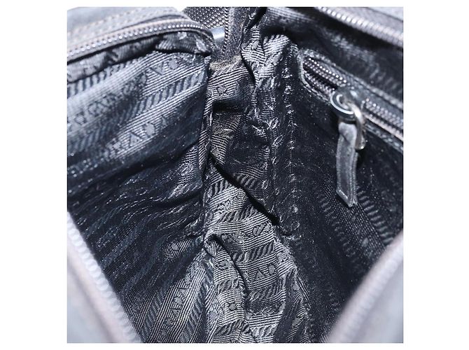 PRADA Schultertasche Nylon Black Silver - Ansicht 20
