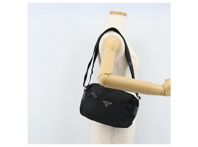 PRADA Schultertasche Nylon Black Silver - Ansicht 25