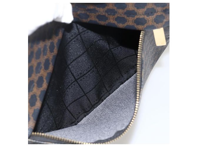 Céline CELINE Macadam Canvas Shoulder Bag PVC Leather Black Gold - vista 23