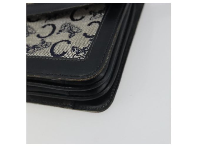 Céline CELINE C Sulky Shoulder Bag Canvas Navy Gold - vista 10