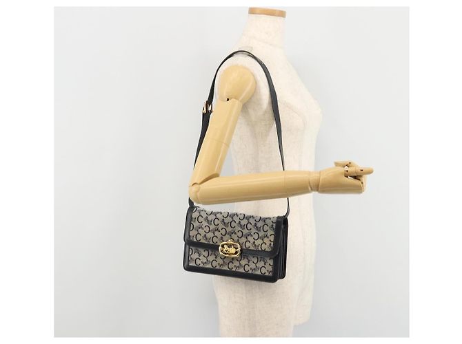 Céline CELINE C Sulky Shoulder Bag Canvas Navy Gold - vista 24