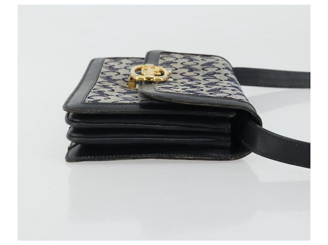 Céline CELINE C Sulky Shoulder Bag Canvas Navy Gold - vista 4