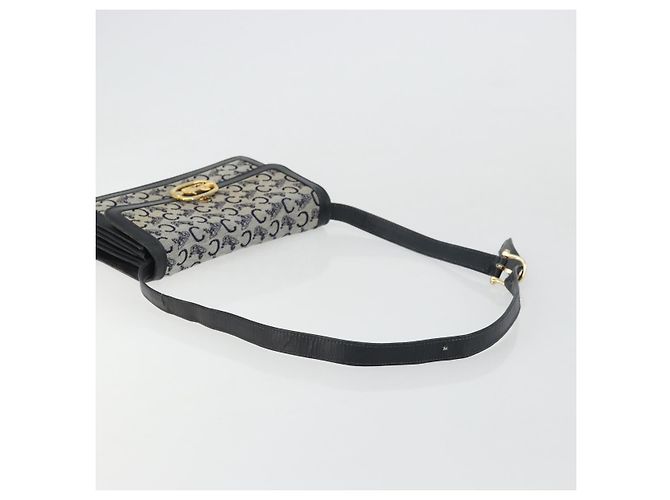 Céline CELINE C Sulky Shoulder Bag Canvas Navy Gold - vista 7