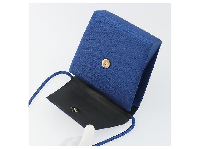 SAINT LAURENT Shoulder Bag Satin Blue Gold - vista 15