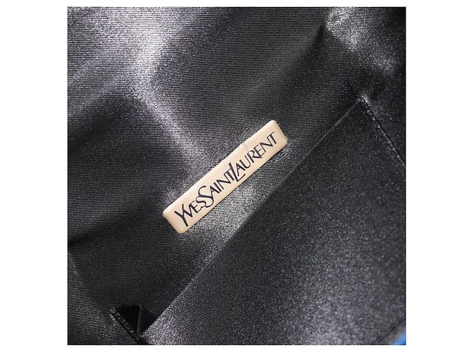 SAINT LAURENT Shoulder Bag Satin Blue Gold - vista 16