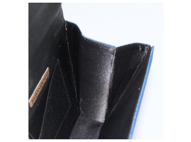 SAINT LAURENT Shoulder Bag Satin Blue Gold - vista 18