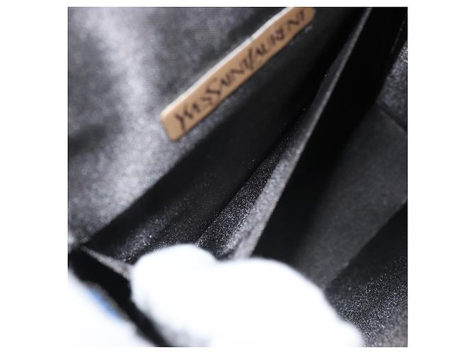 SAINT LAURENT Shoulder Bag Satin Blue Gold - vista 20