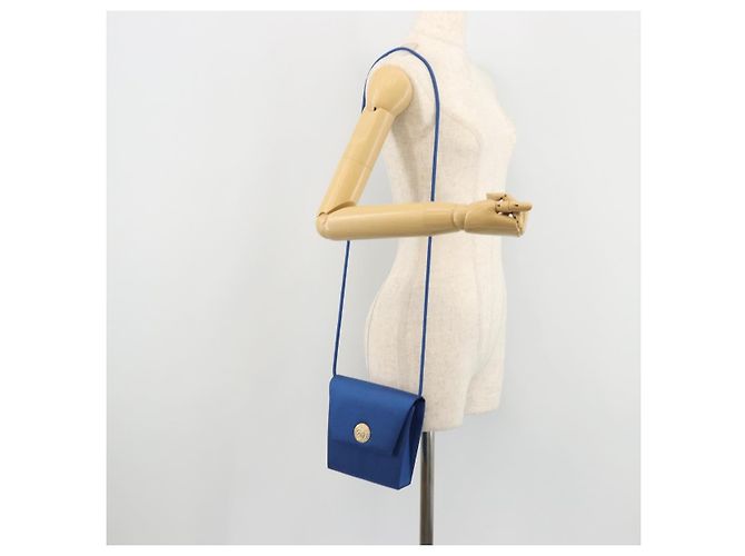 SAINT LAURENT Shoulder Bag Satin Blue Gold - vista 21