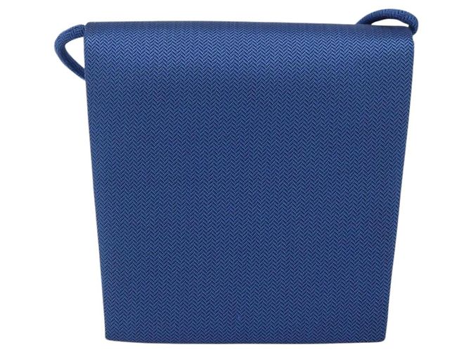 SAINT LAURENT Shoulder Bag Satin Blue Gold - vista 3