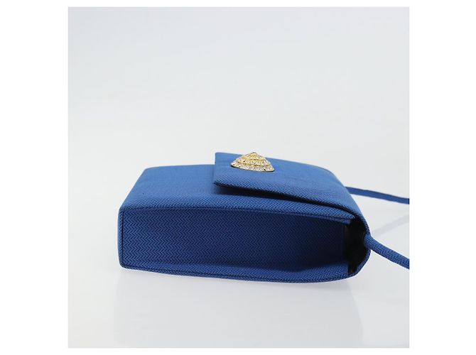 SAINT LAURENT Shoulder Bag Satin Blue Gold - vista 4
